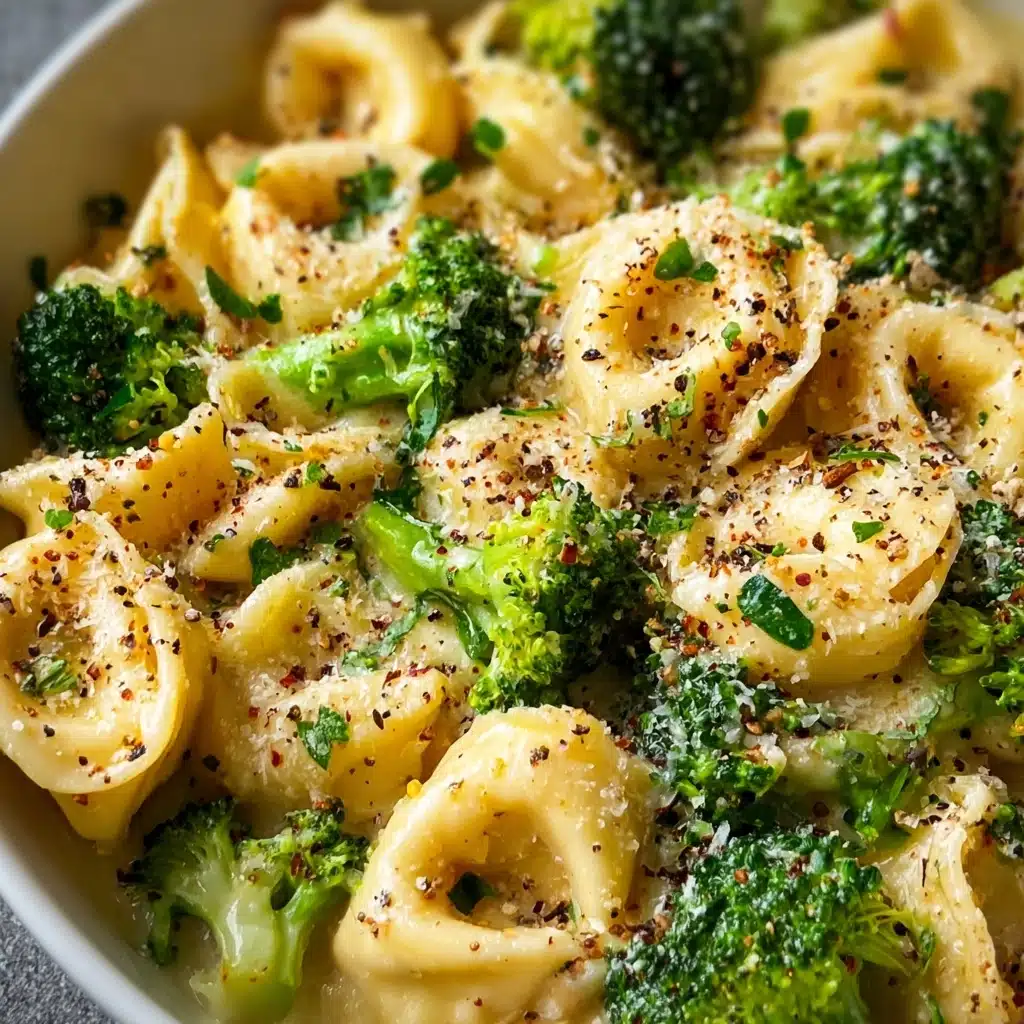 Garlic Parmesan Tortellini with Broccoli Recipe - Recipe Image