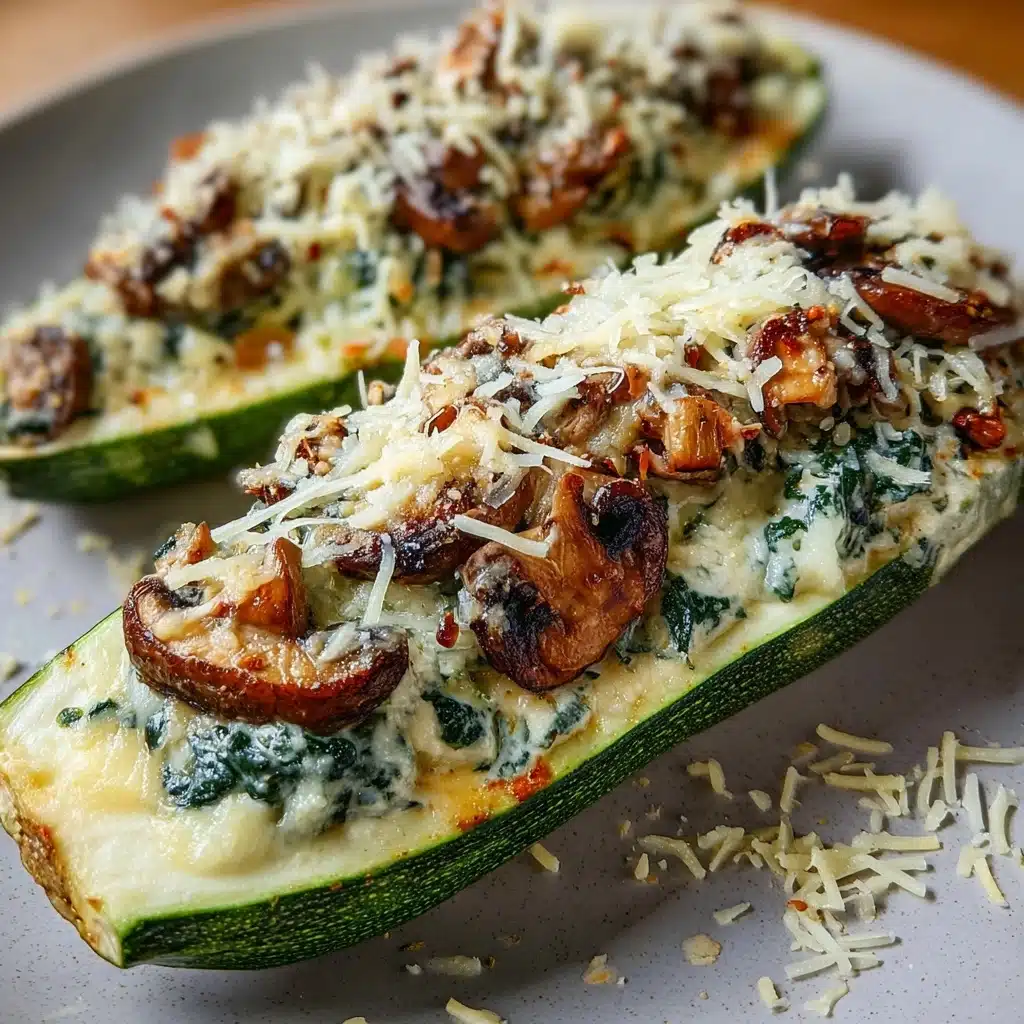 Spinach Mushroom Ricotta Stuffed Zucchini Recipe Magic Recipe - Recipe Image