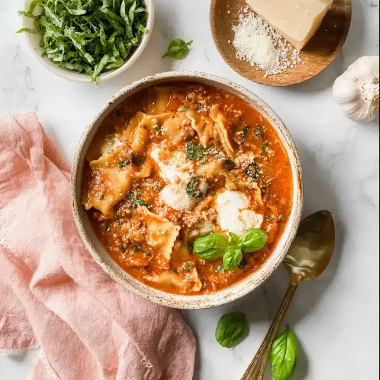 Easy Creamy Lasagna Soup Recipe