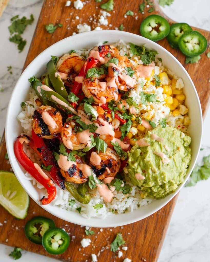 Shrimp Fajita Bowls With Chipotle Sauce Recipe