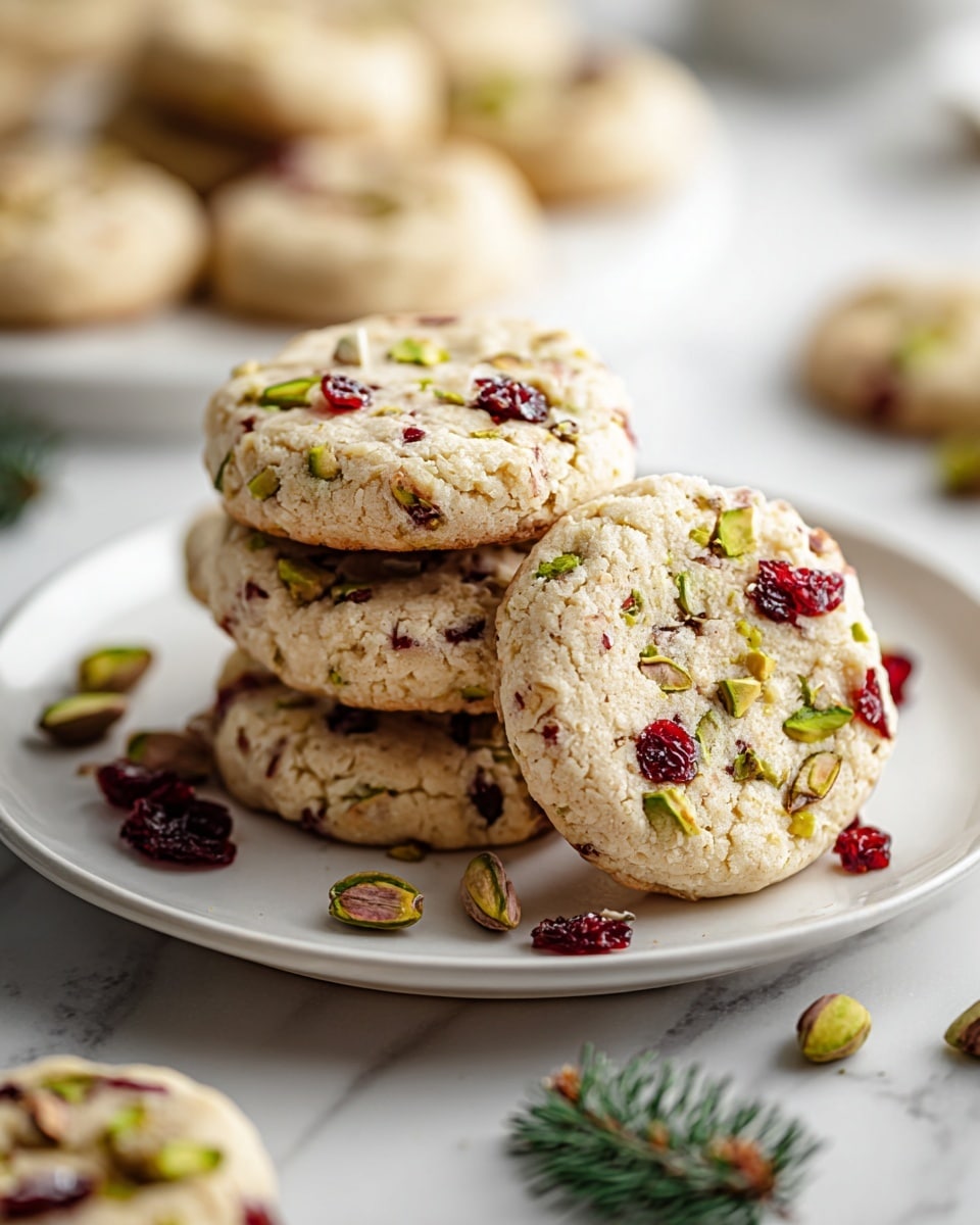 Cranberry Pistachio Shortbread Cookies Recipe