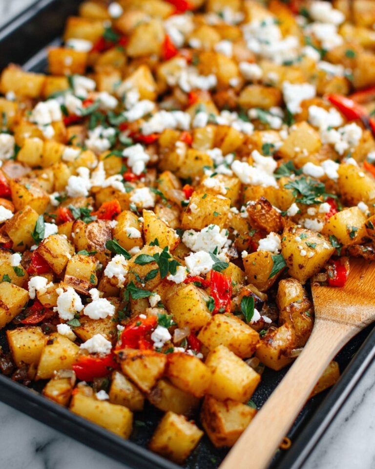 Greek Roasted Potatoes With Peppers & Feta Recipe