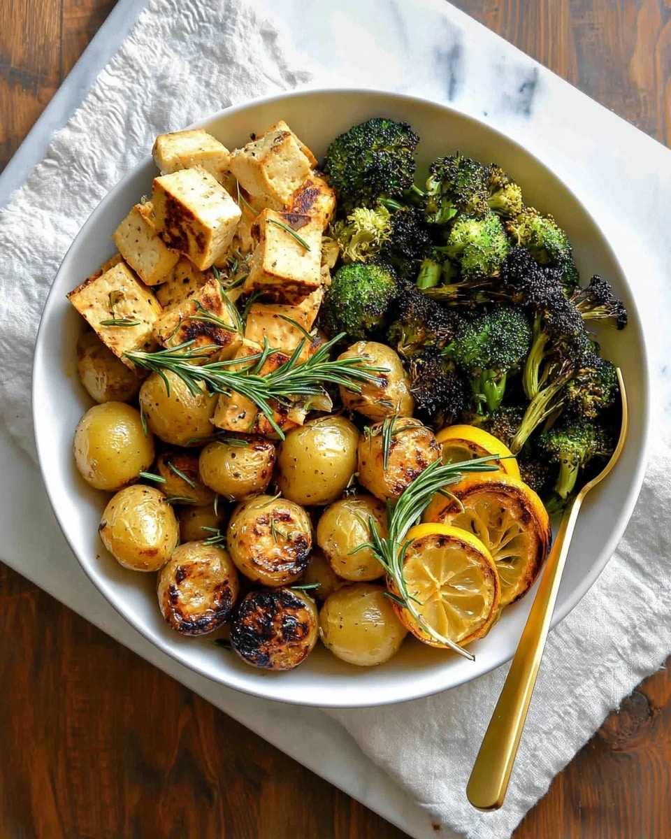 Vegan Dijon Rosemary Sheet Pan Dinner Recipe