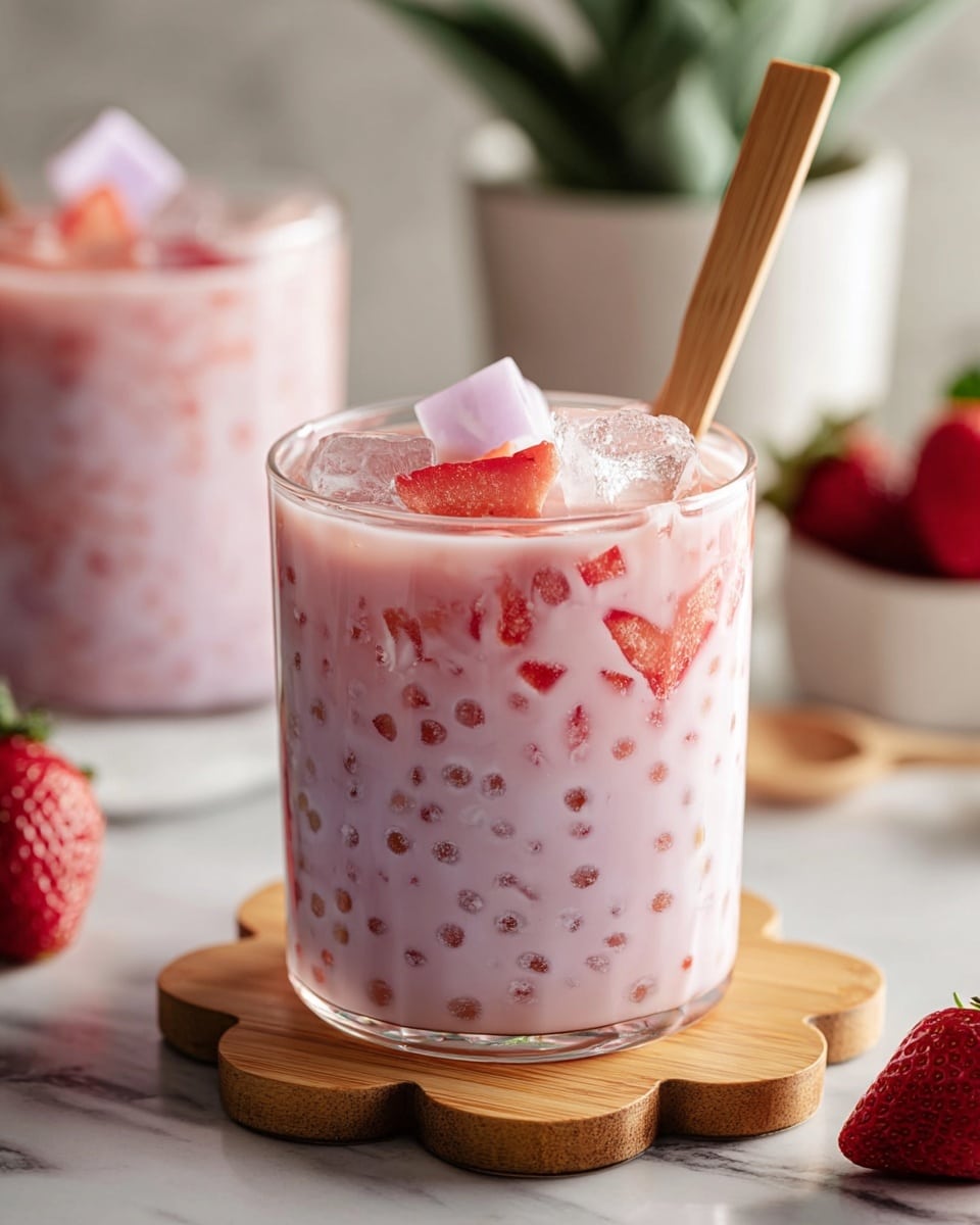 Strawberry Sago with Coconut Jelly Recipe