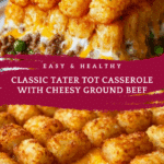 Grease a casserole dish and spread the beef mixture evenly across the bottom Recipe