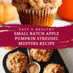 Small Batch Apple Pumpkin Streusel Muffins Recipe