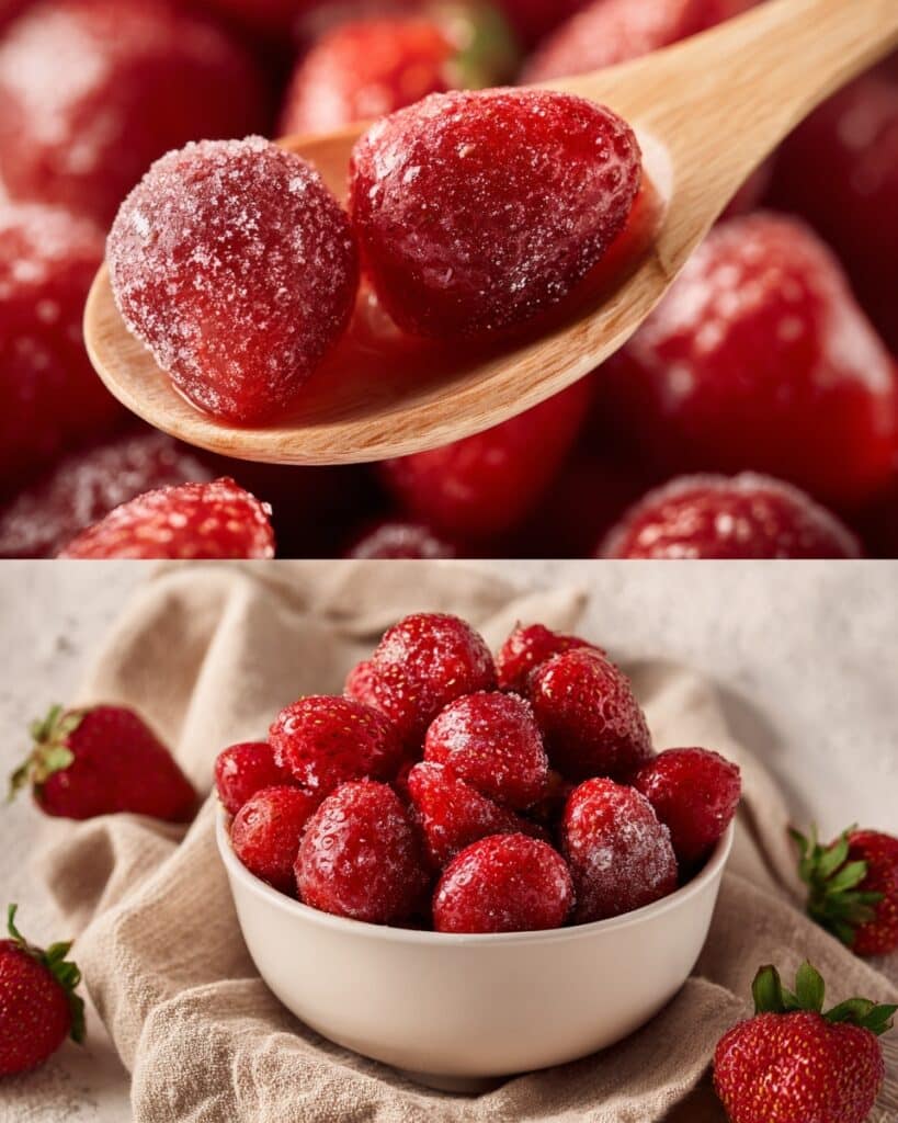 Candied Strawberries Oven Baked Strawberries Recipe