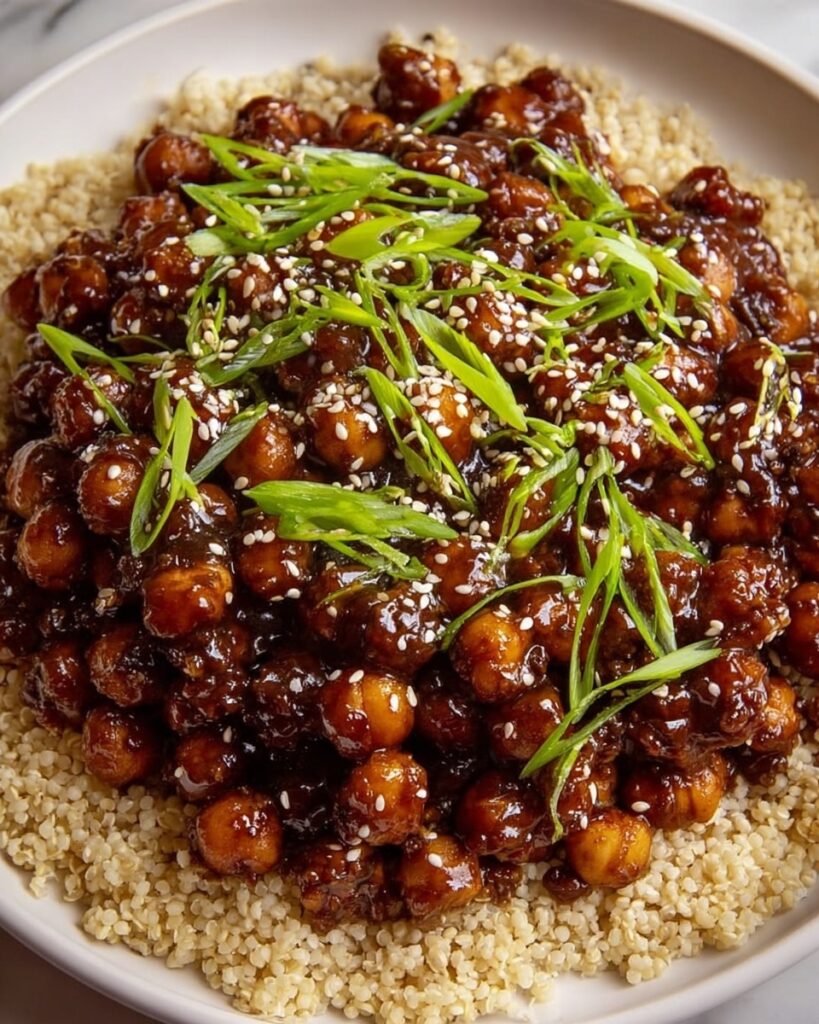 Vegan Sticky Sesame Chickpeas Recipe