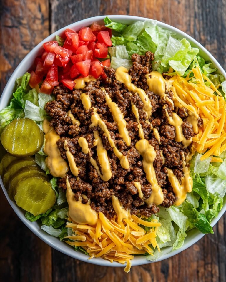 High-Protein Cheeseburger Salad Bowl Recipe