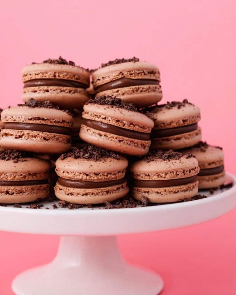Chocolate Macaron with Brownie Batter Filling Recipe