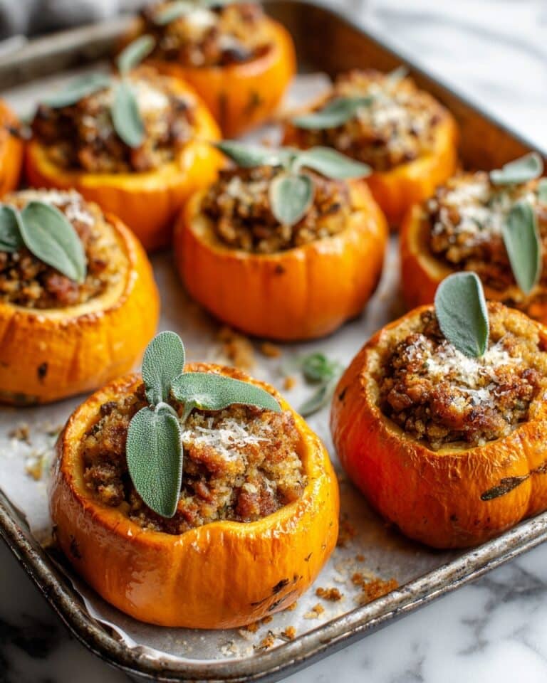 Pumpkin and Sausage Stuffed Mini Pumpkins Recipe