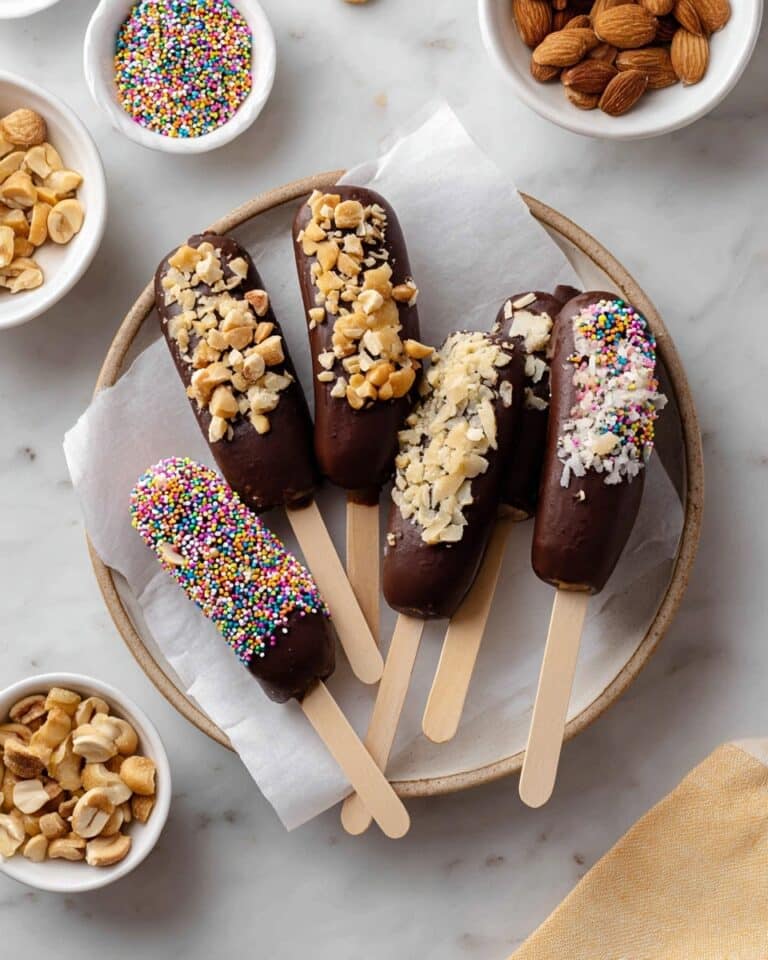 Frozen Chocolate Covered Banana Pops Recipe