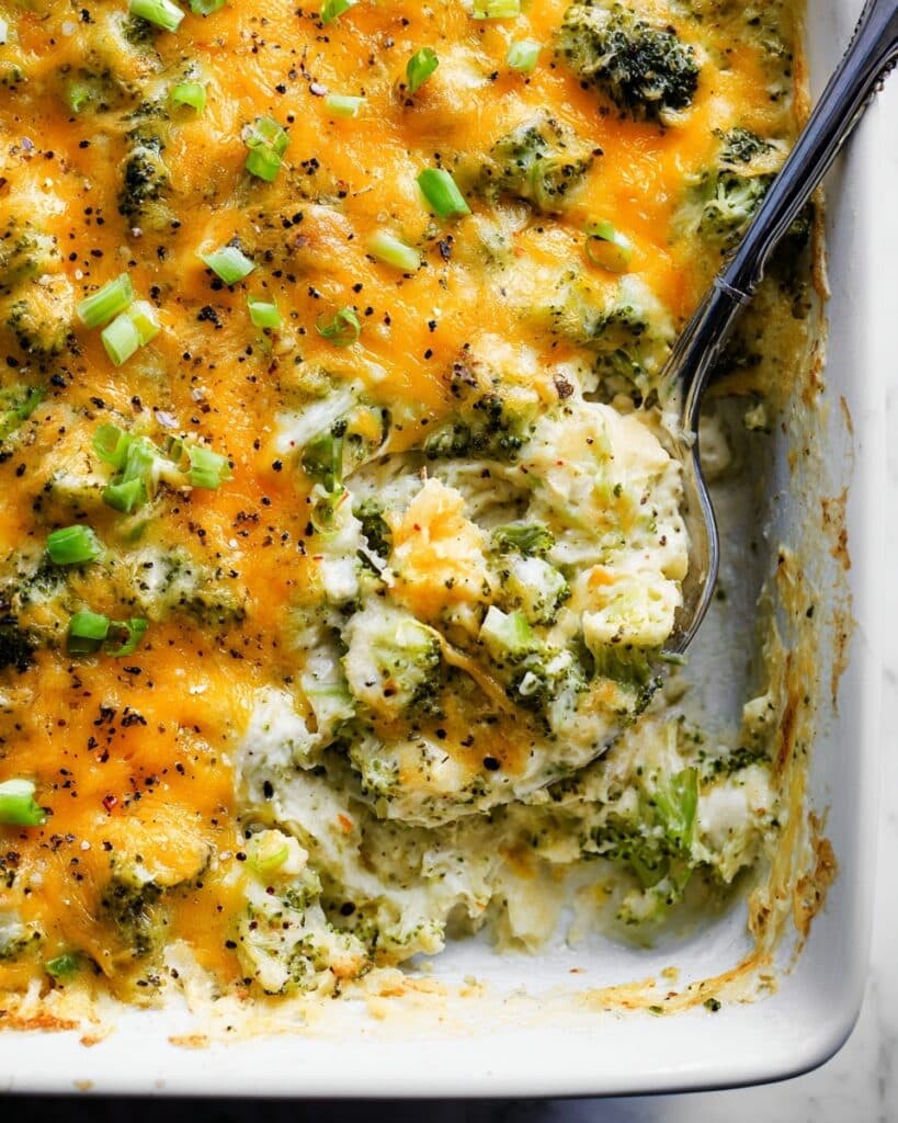 Cheesy Mashed Potato Broccoli Casserole Recipe