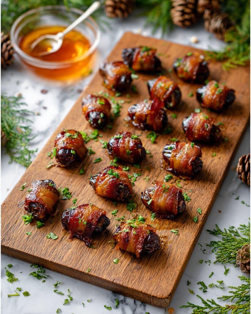 Dates with Goat Cheese Wrapped in Bacon Recipe