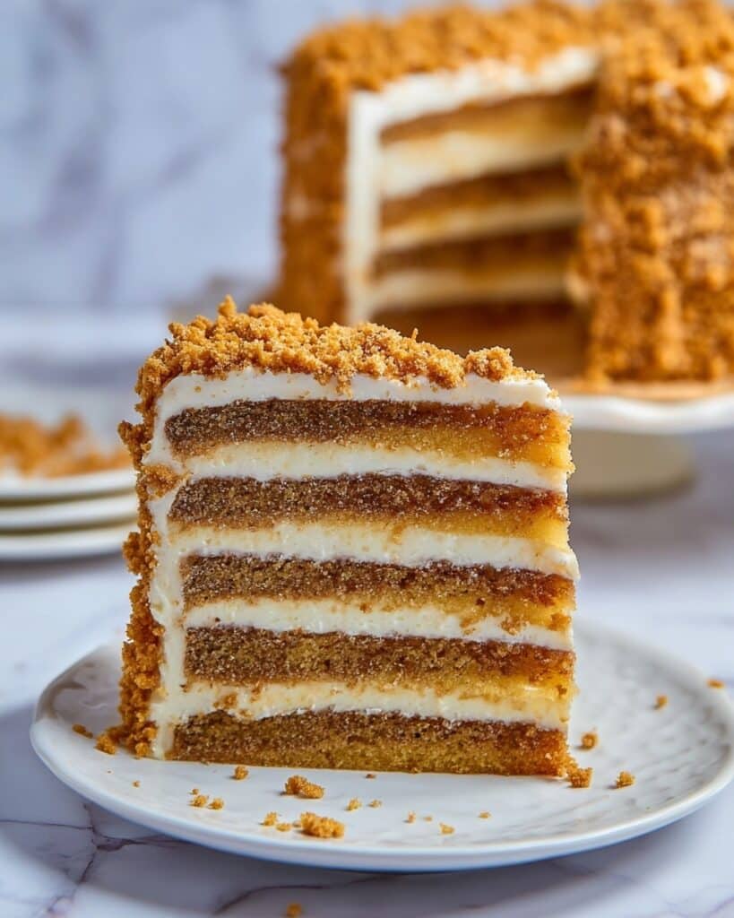 Pumpkin Cake with Walnut Crumble and Cream Cheese Frosting Recipe