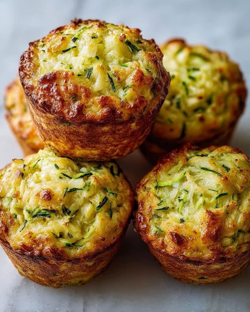 Crispy Parmesan Zucchini Potato Muffins Recipe