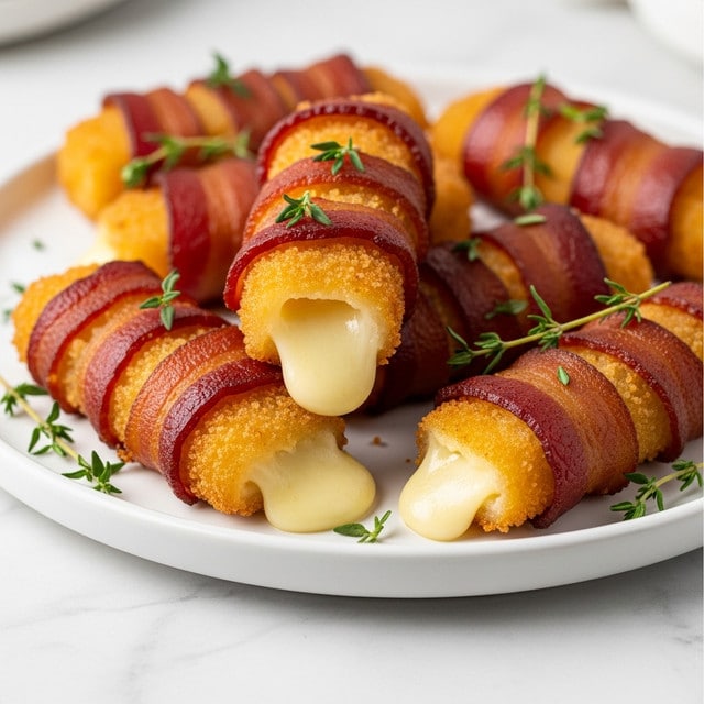 Low Carb Nashville Hot Bacon Wrapped Mozzarella Sticks Recipe