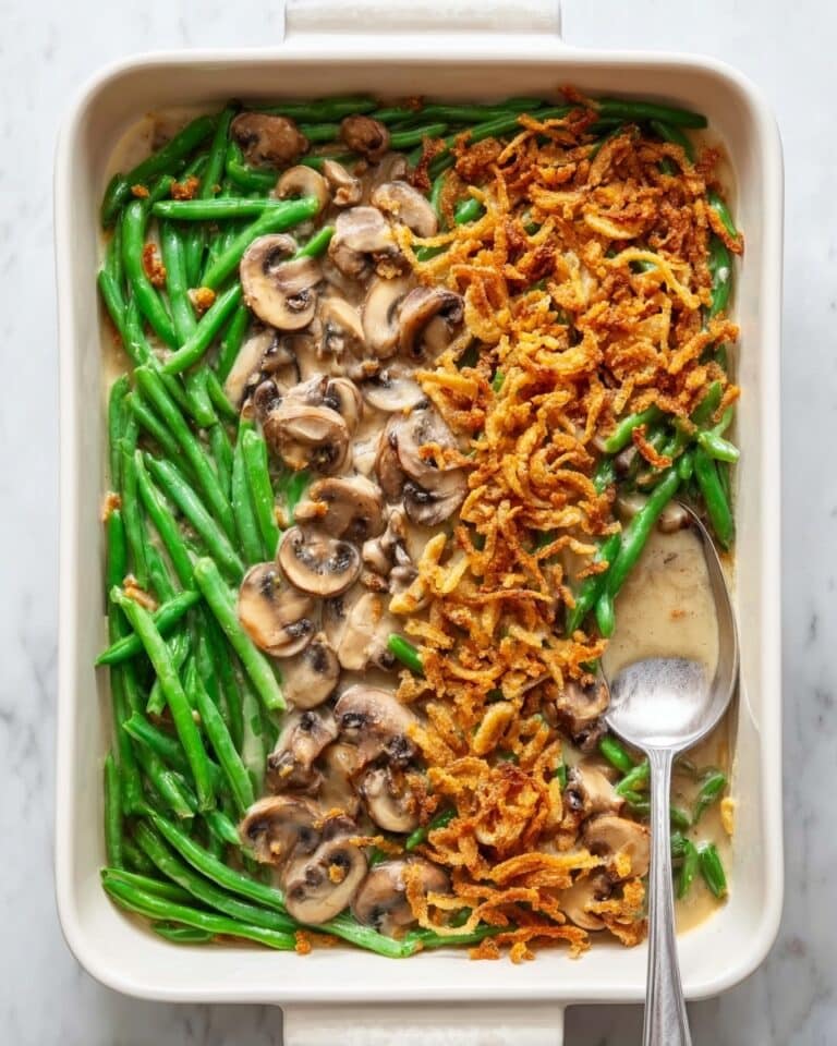 Dairy-Free Cashew Cream Green Bean Casserole Recipe