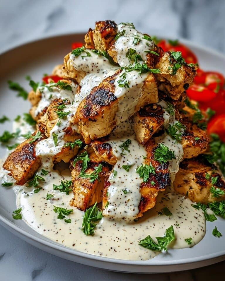 Savory Chicken Shawarma with Creamy Garlic Sauce Recipe
