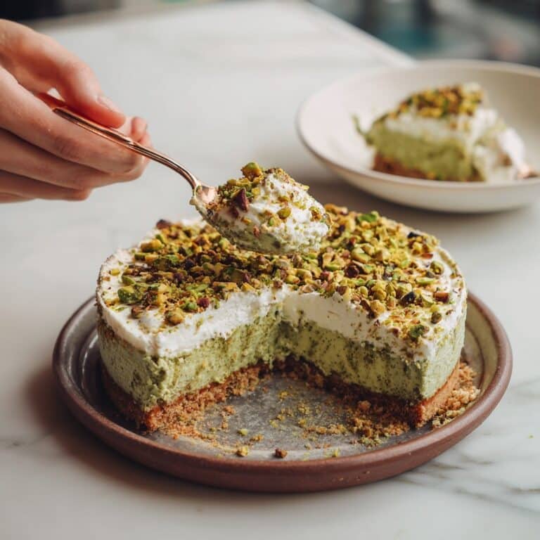 No Bake Pistachio Cannoli Pie Recipe