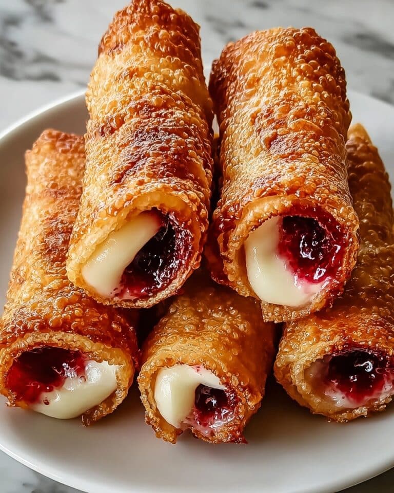 Savory Sweet Strawberry Cheesecake Egg Rolls Recipe