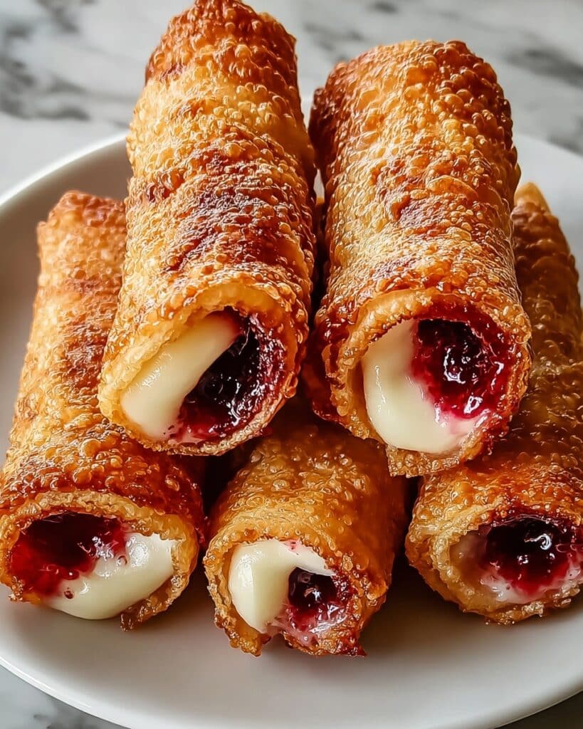 Savory Sweet Strawberry Cheesecake Egg Rolls Recipe