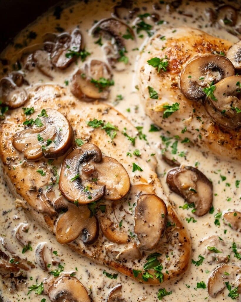 Slow Cooker Mushroom Chicken Recipe