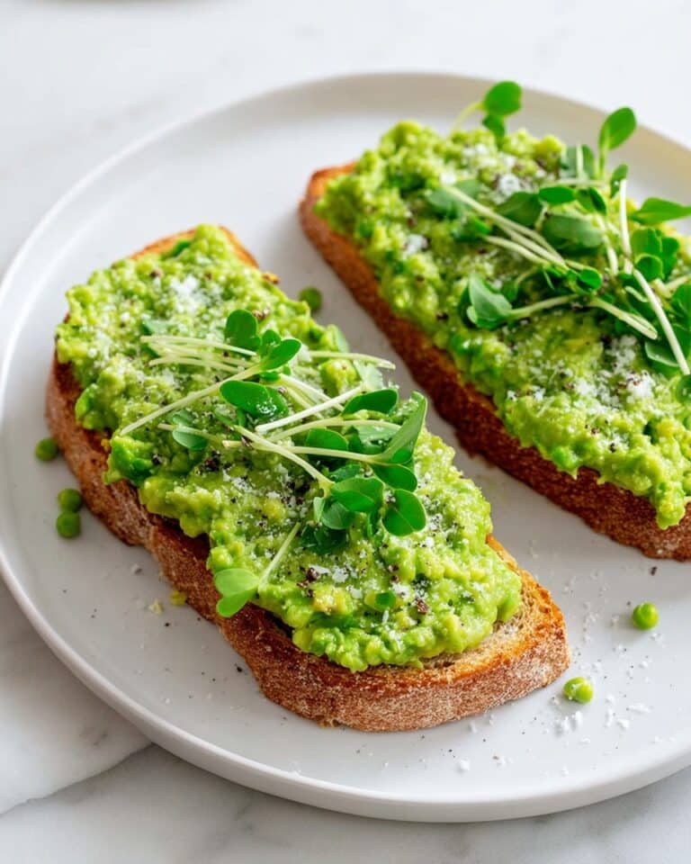 Pea Bruschetta with Parmesan and Lemon Recipe