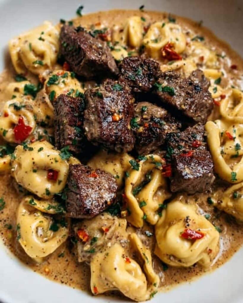 One-Pan Cowboy Butter Tortellini Steak Bites Recipe