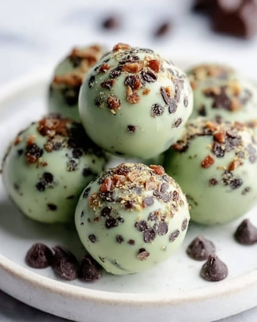 Mint Chocolate Chip Protein Balls Recipe