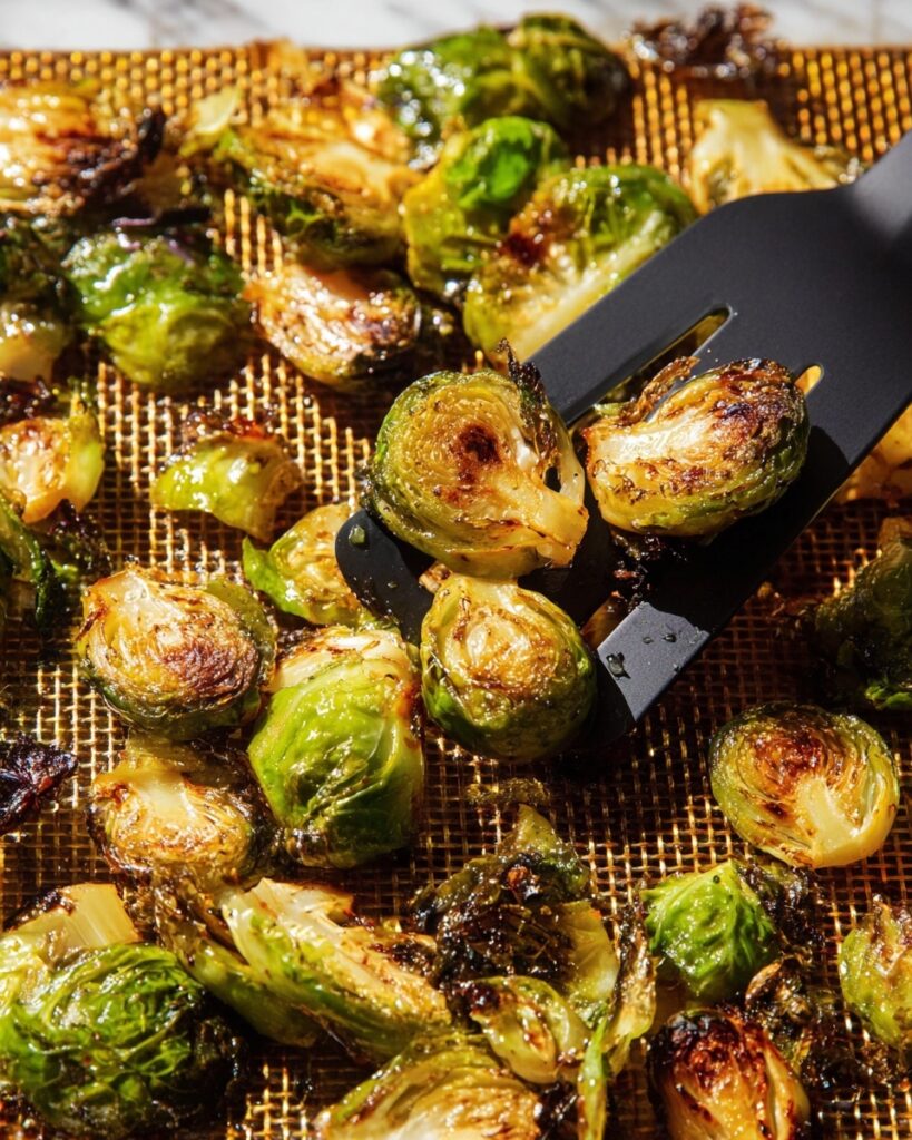 Crispy Honey Roasted Brussels Sprouts Recipe