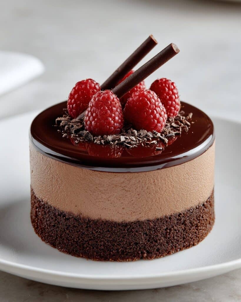 Dark Chocolate Mousse Cake Recipe