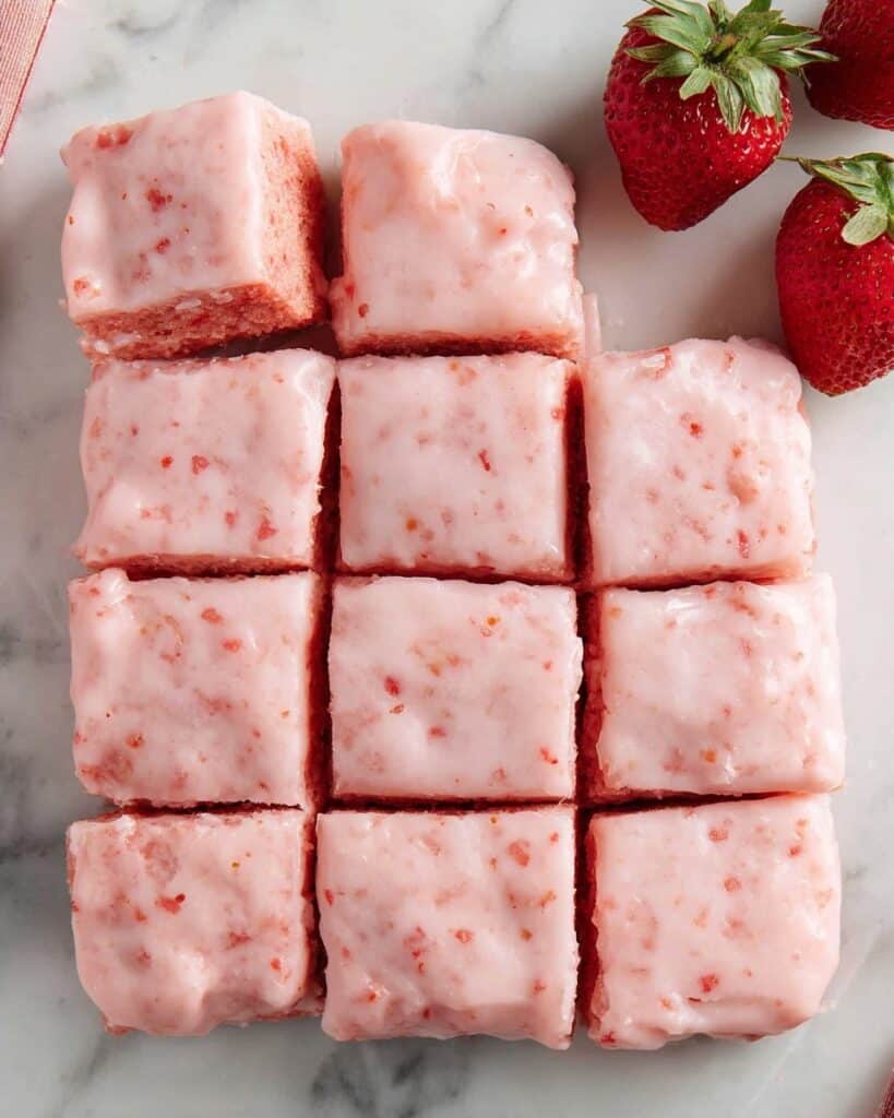 Strawberry Brownies with Cream Cheese Frosting Recipe