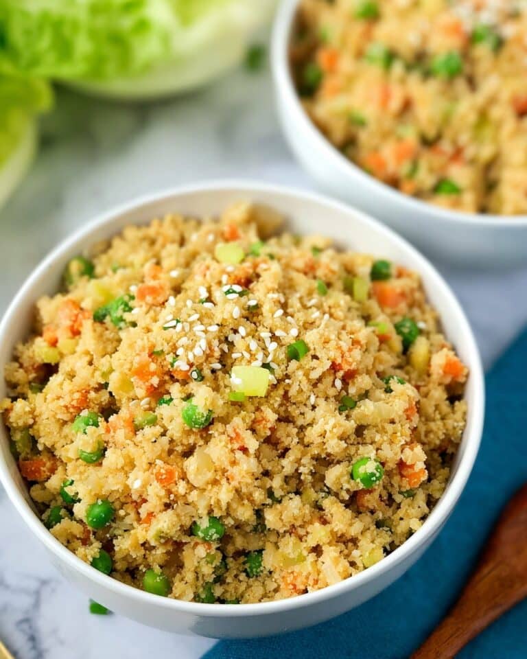 Cauliflower Rice Stir-Fry with Egg, Peas, and Carrots Recipe