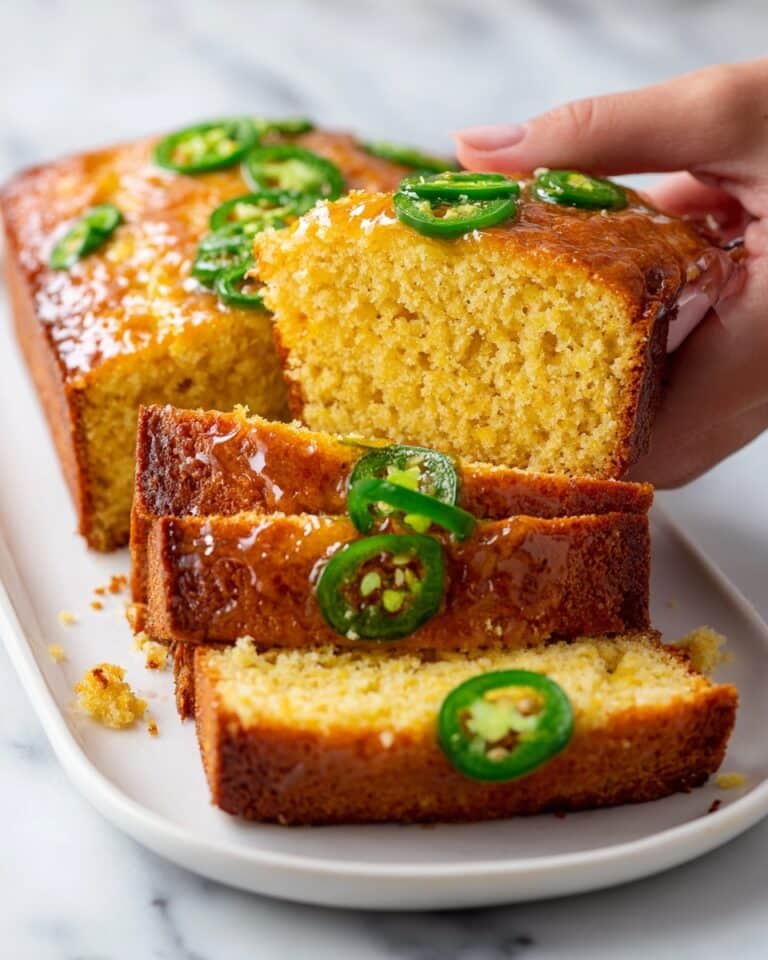 Spicy Sweet Jalapeño Cornbread with Zesty Lime Drizzle Recipe