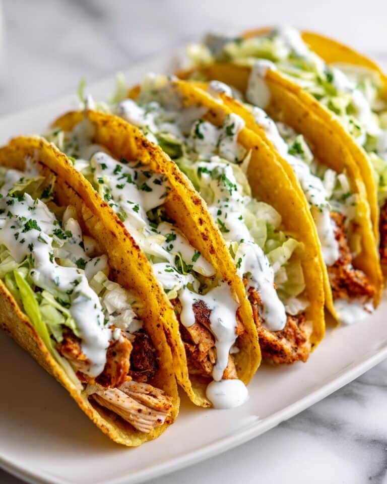 Dill Pickle Ranch Smash Chicken Tacos with Crispy Cheese Recipe