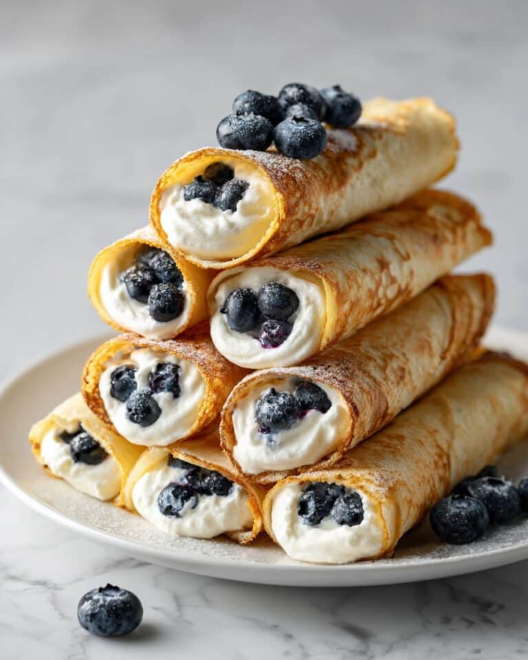 Crispy Keto Blueberry Cream Cheese Roll-Ups Recipe