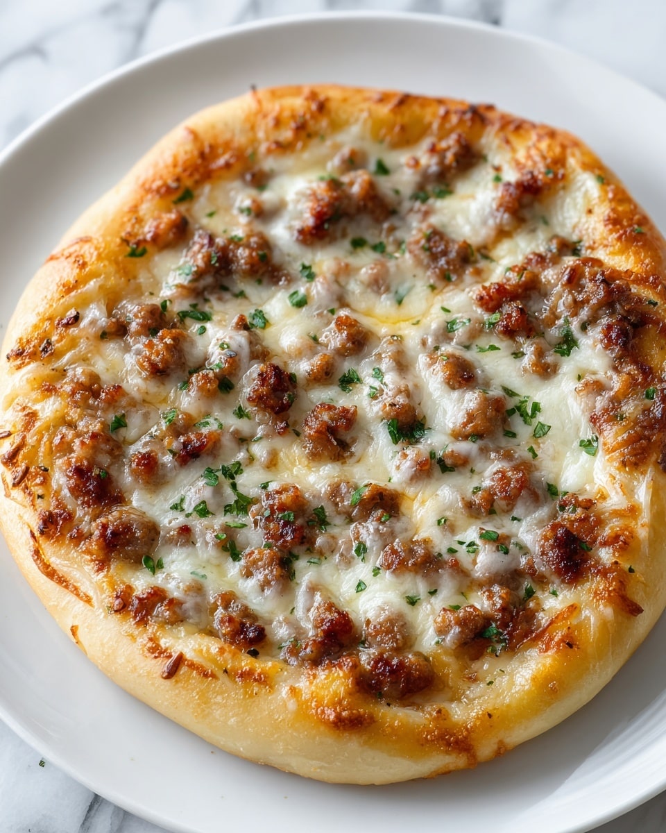 Indulgent Sausage Gravy Crescent Roll Breakfast Pizza Delight Recipe