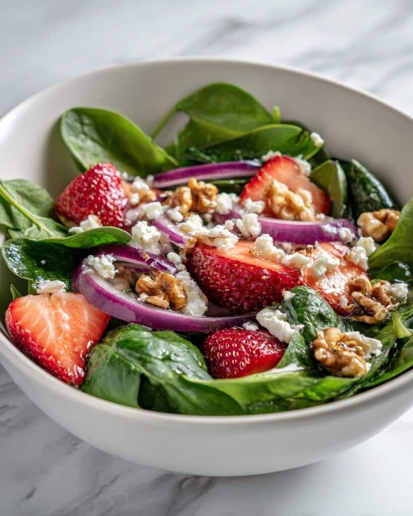 Strawberry Feta Spinach Salad Recipe