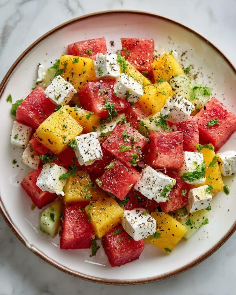 Peach Watermelon Salad Recipe