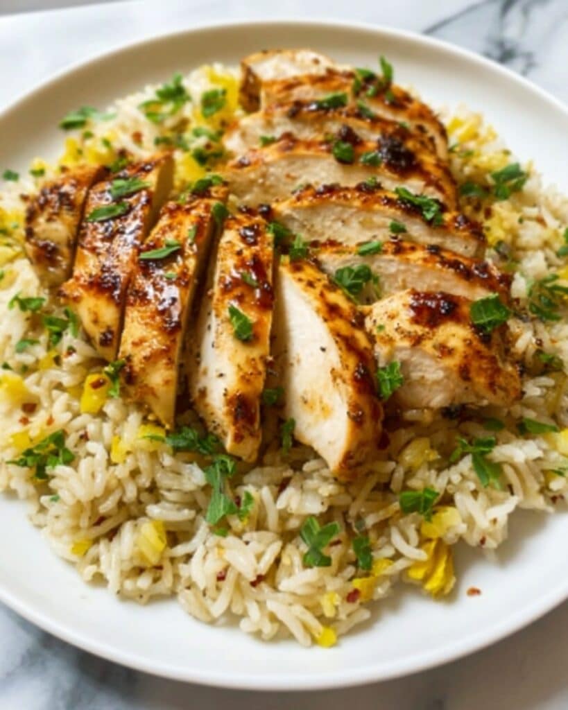 Lemon Herb Chicken and Rice Recipe