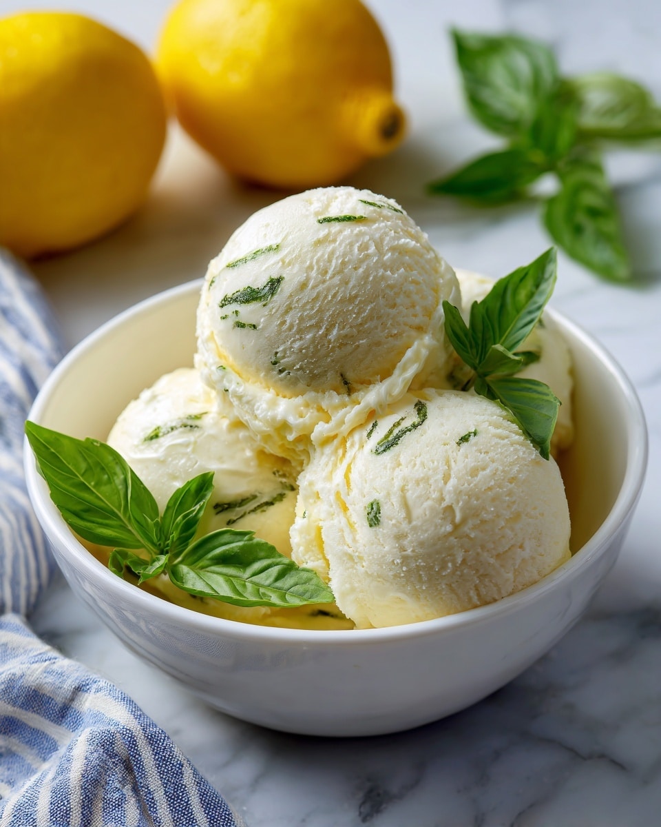 Lemon Basil Sorbet Recipe
