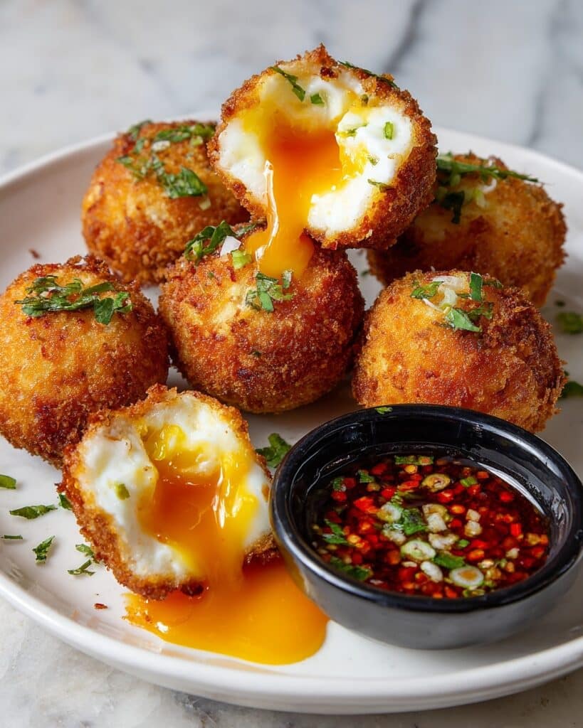 Crispy Fried Burrata with Spicy Dipping Sauce Recipe