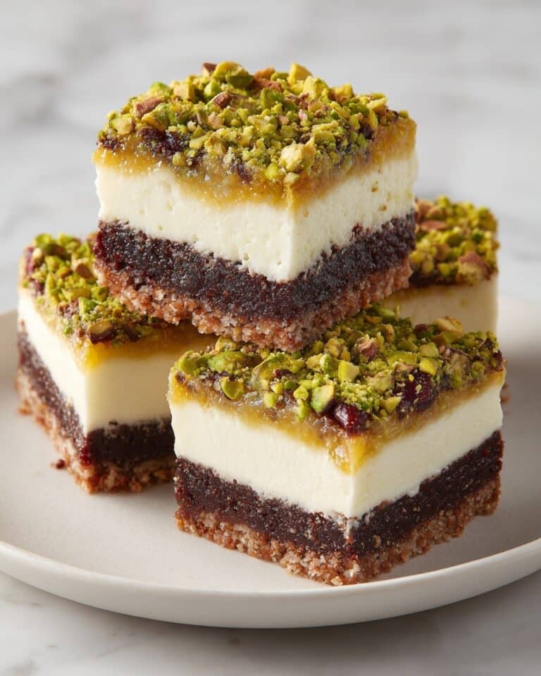 Greek Honey Pistachio Cheesecake Bars Recipe