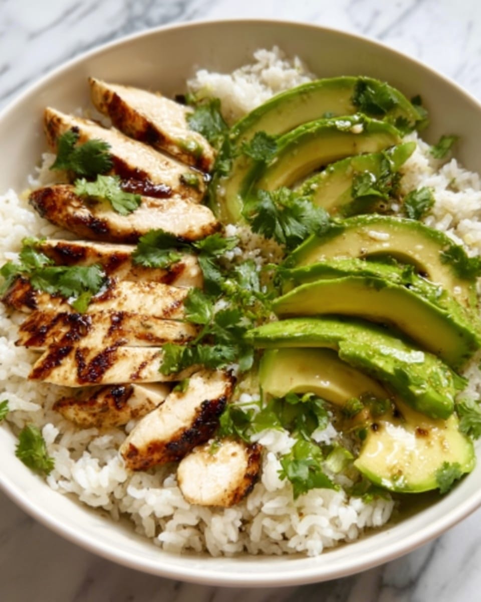 Honey Lime Chicken Avocado Rice Bowl Recipe