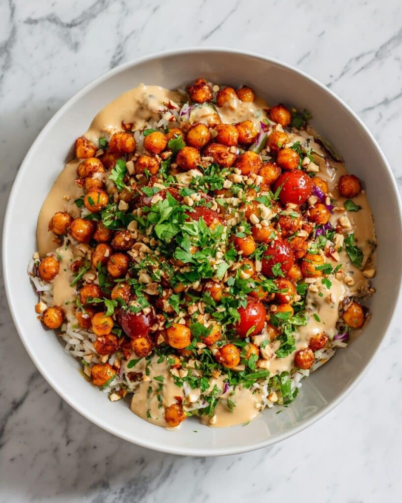 Peanut Chickpea Protein Bowl Recipe