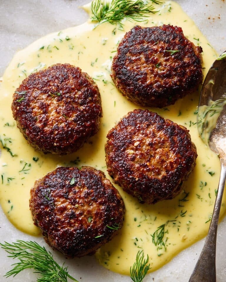 Hamburger Steak in Creamy Dill Sauce Recipe