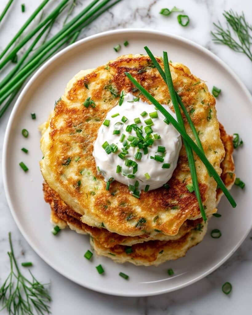 Irresistible Cheese & Chive Pancakes for Easy Cozy Mornings Recipe