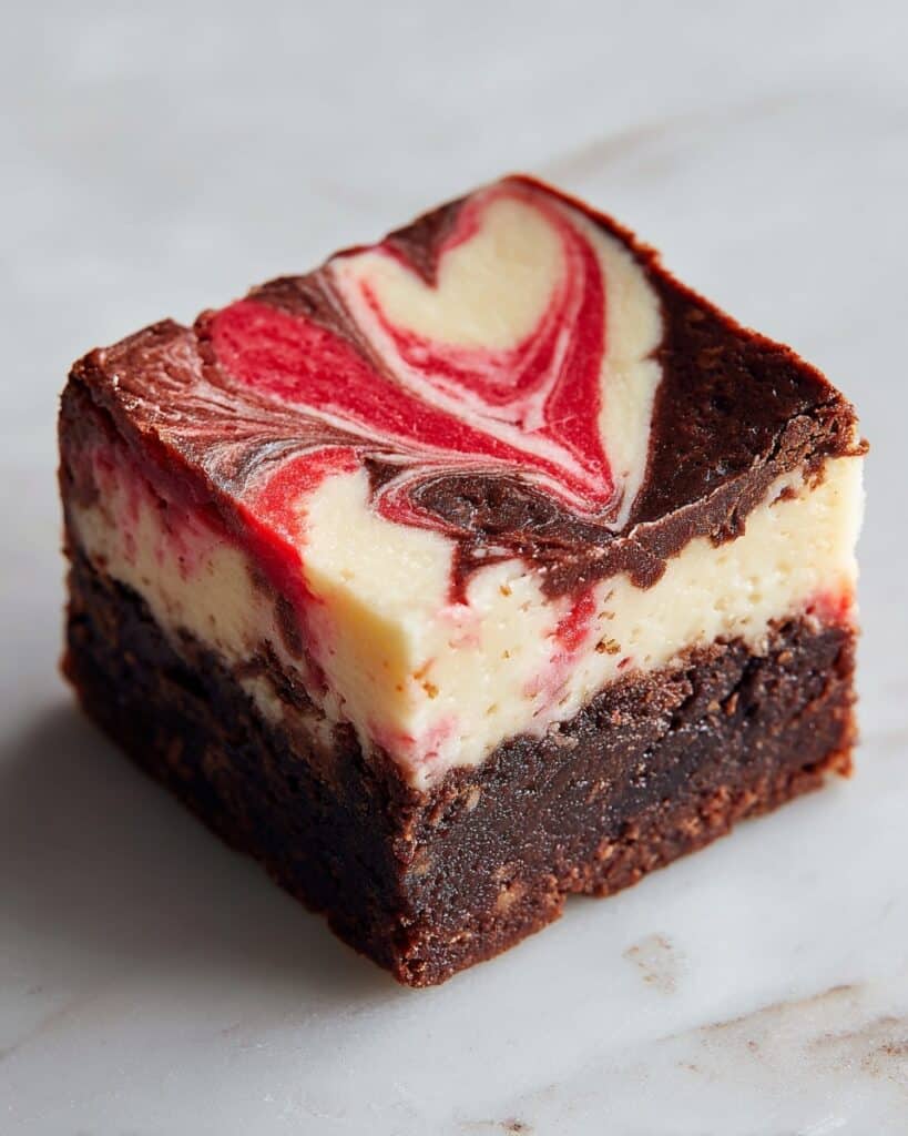 Decadent Heart-Shaped Raspberry Cheesecake Brownies Recipe