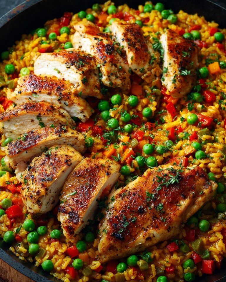 Easy Chicken Pepper Rice Skillet Recipe